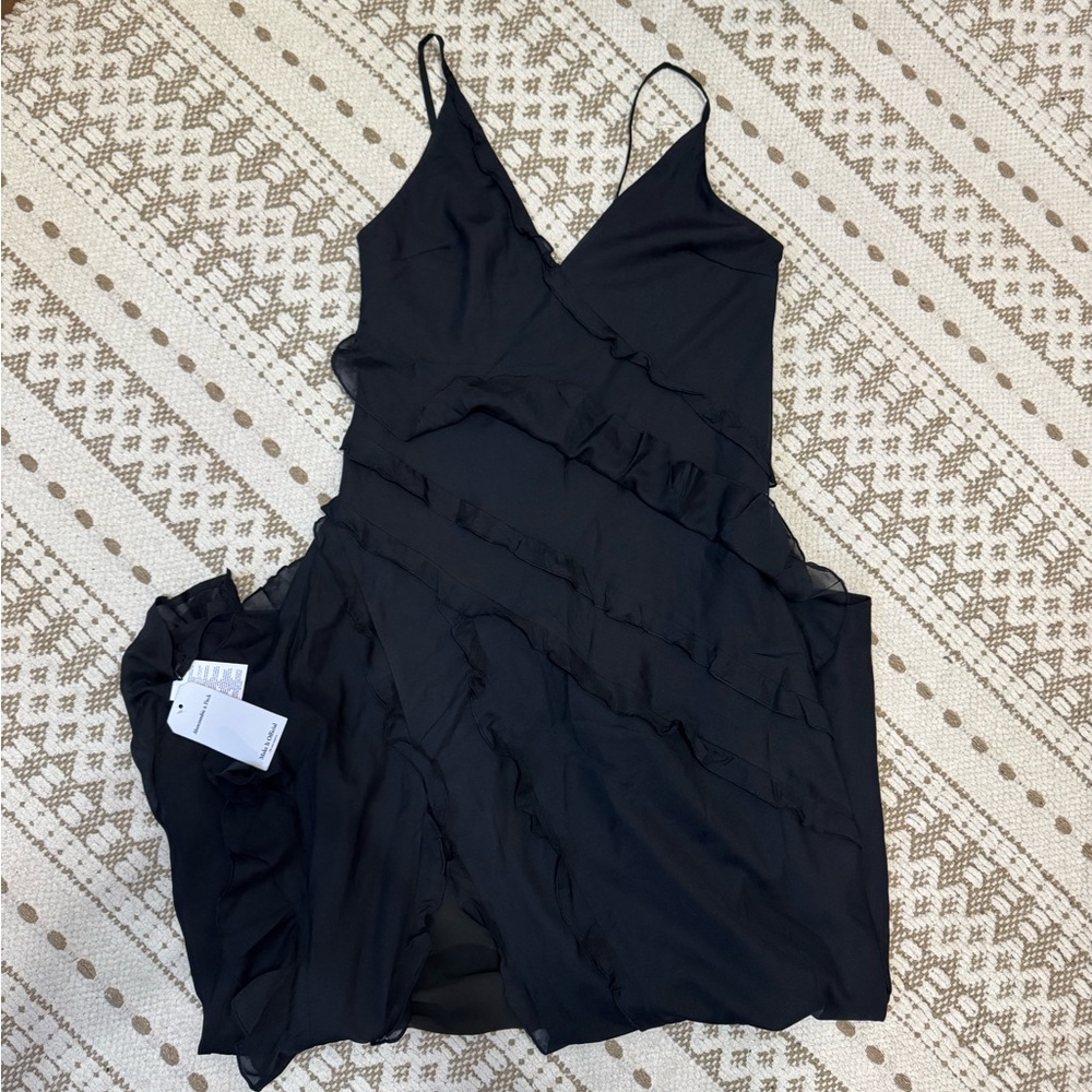 Abercrombie Ruffle Slip Dress SIZE M Petite
